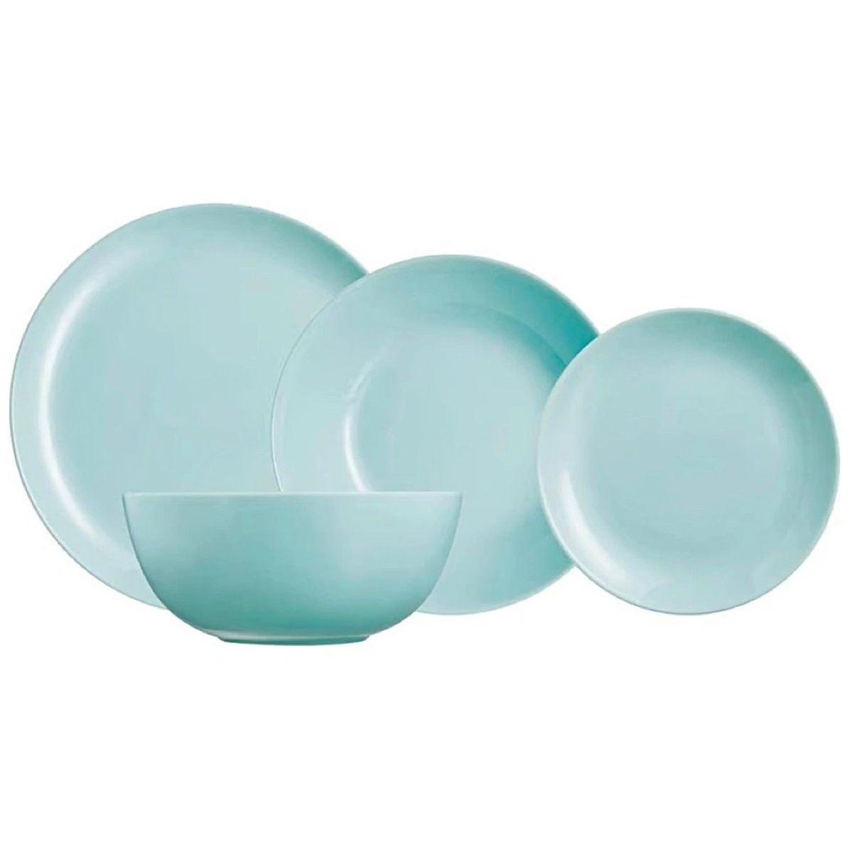 LUMINARC - Juego De Vajilla 19 Piezas Diwali Turquesa Luminarc Francés