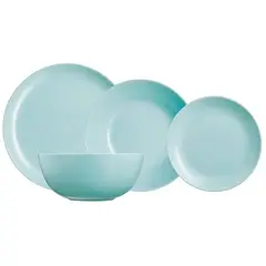 LUMINARC - Juego De Vajilla 19 Piezas Diwali Turquesa Francés