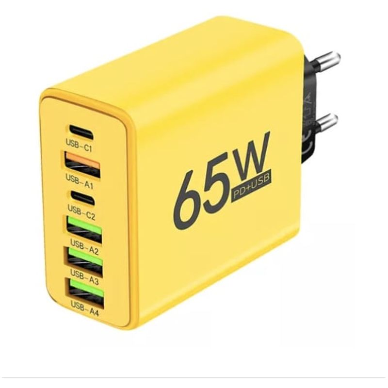 ATLAS - Cargador 6 Puertos Doble Usb C Pd Carga Rapida