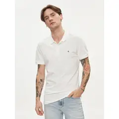 CALVIN KLEIN - Polo Ck Embro Badge Slim Blanco