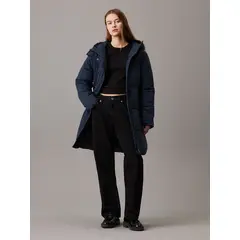 CALVIN KLEIN - Parka Logo Belt Puffer Azul