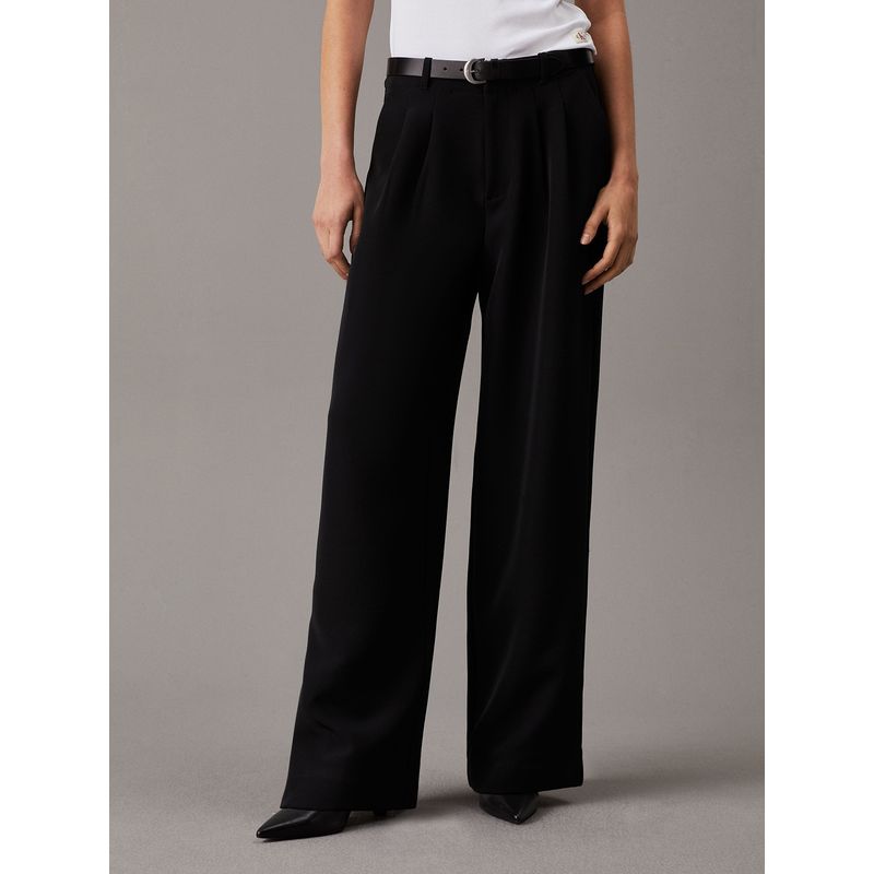 CALVIN KLEIN - Pantalón Stretch Crepe Straight Negro Calvin Klein