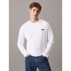 CALVIN KLEIN - Polera LS Cotton Comfort Blanco