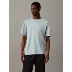 CALVIN KLEIN - Polera Nano Logo Interlock Verde