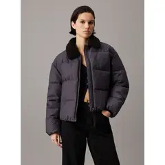 CALVIN KLEIN - Parka Aviator Puffer Negro