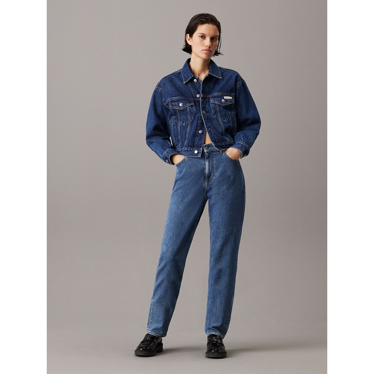 CALVIN KLEIN - Jeans Mom Azul Calvin Klein