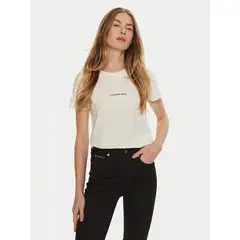 CALVIN KLEIN - Polera Monologo Slim Crema