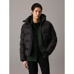 CALVIN KLEIN - Parka con Gorro Quilt Puffer Negro