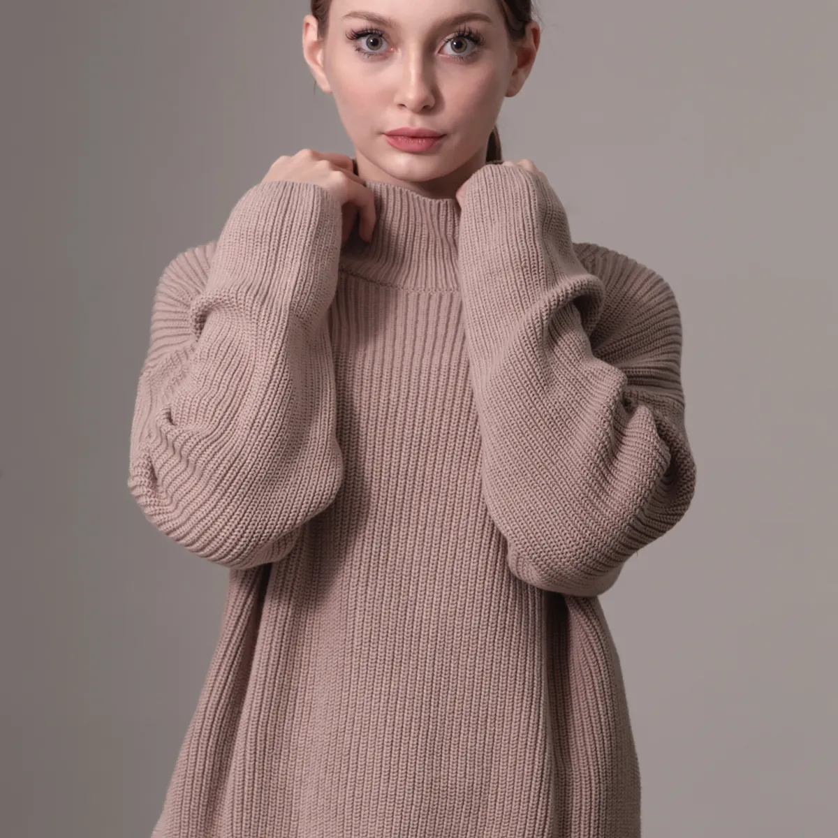 CALVIN KLEIN - Sweater Chunky Loose Beige Calvin Klein PCF