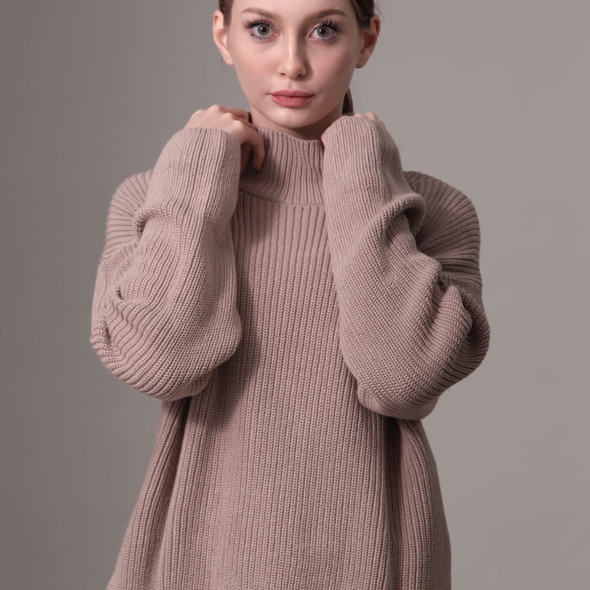 CALVIN KLEIN - Sweater Chunky Loose Beige Calvin Klein PCF