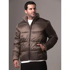 CALVIN KLEIN - Parka Two Tone Puffer Café