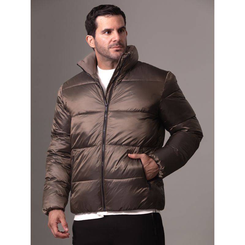 CALVIN KLEIN - Parka Two Tone Puffer Café Calvin Klein