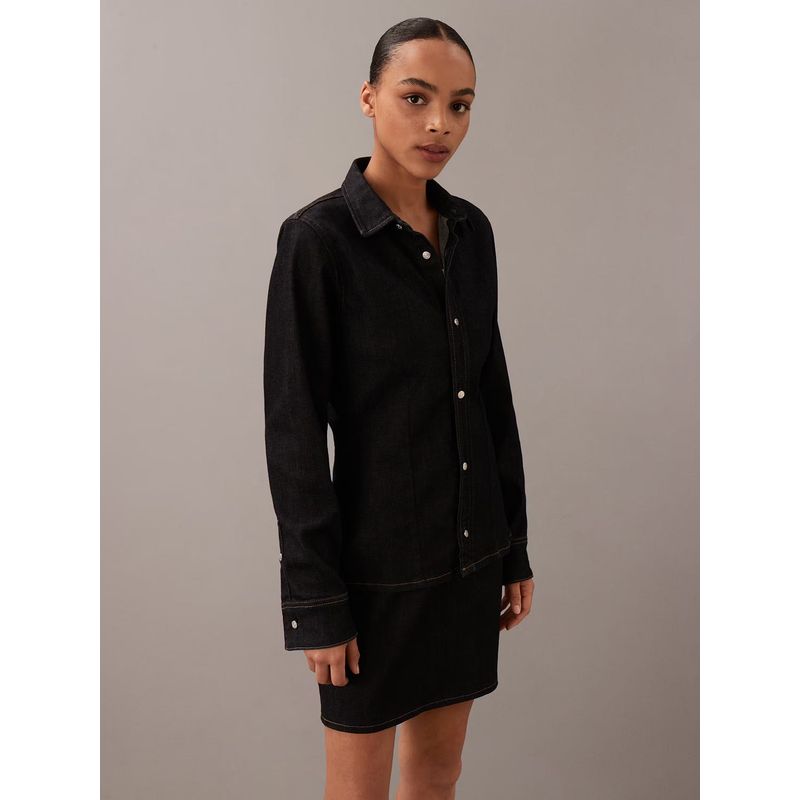 CALVIN KLEIN - Camisa Lean Denim Negro Calvin Klein