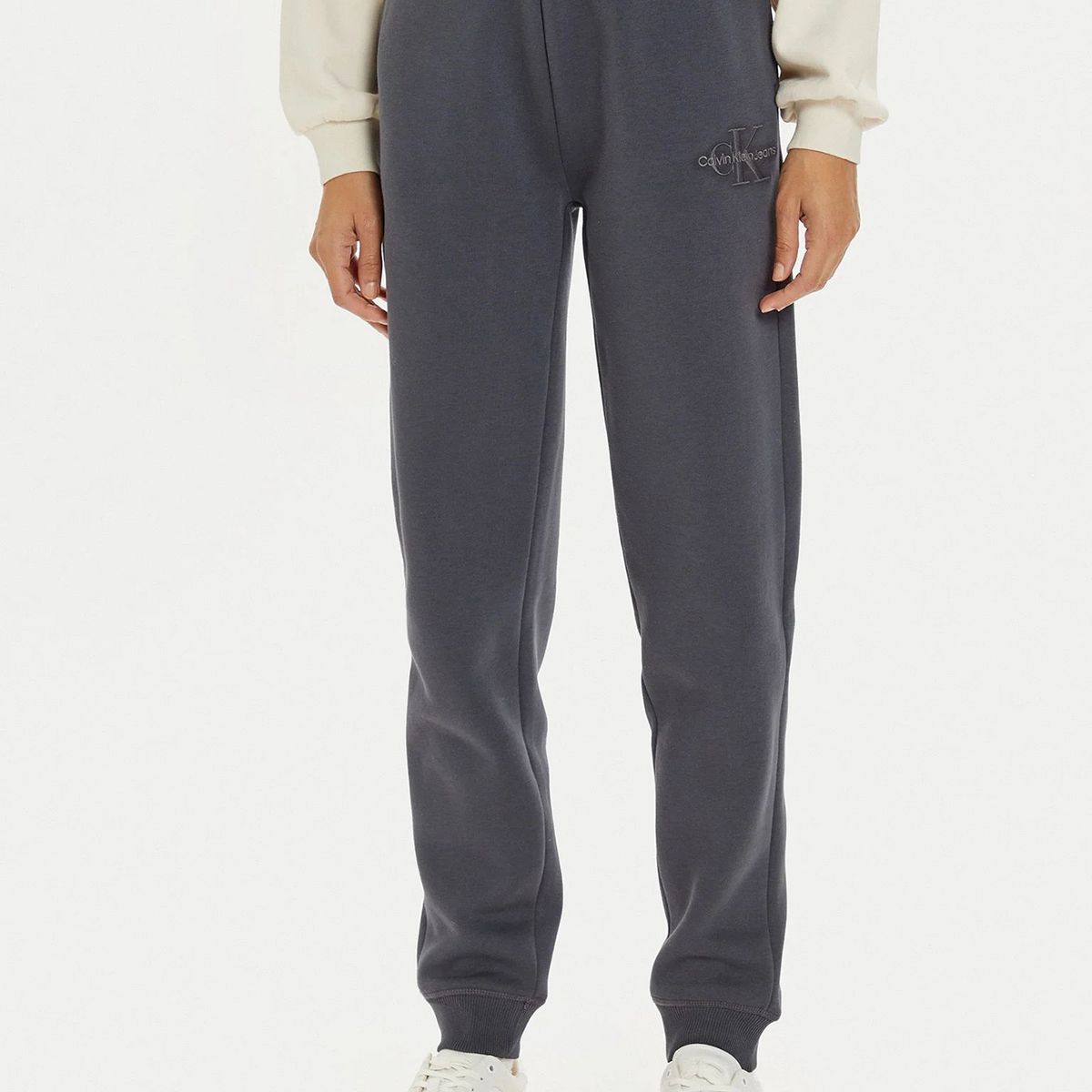 CALVIN KLEIN - Jogger Monologo Cuffed Gris Calvin Klein