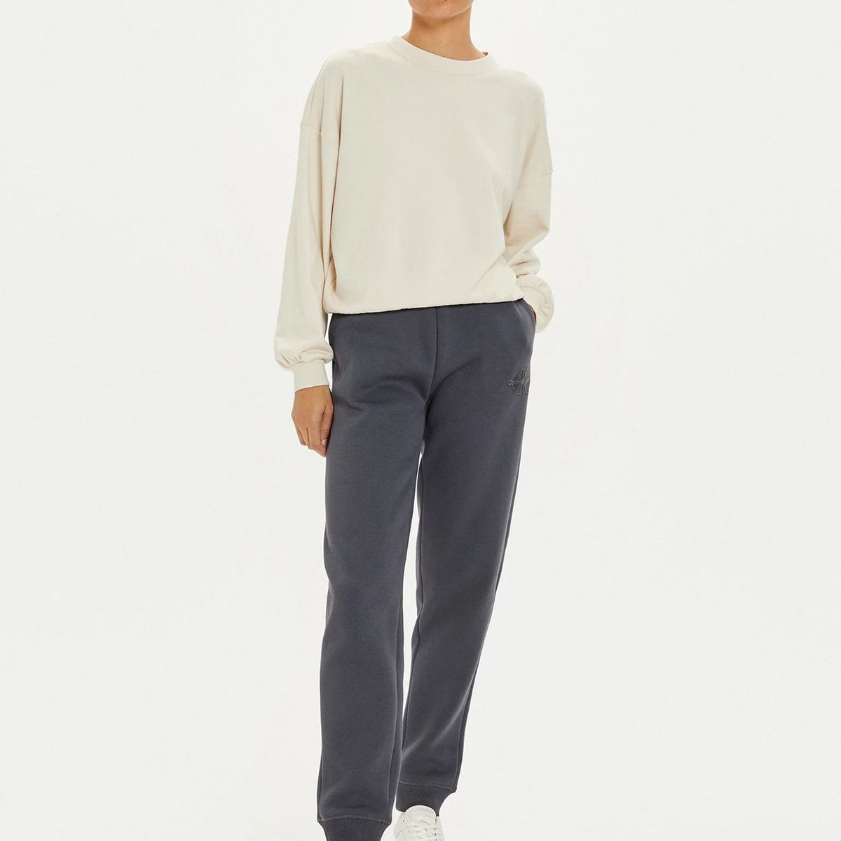 CALVIN KLEIN - Jogger Monologo Cuffed Gris Calvin Klein