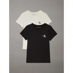 CALVIN KLEIN - Pack 2 Poleras Monologo Slim Multicolor