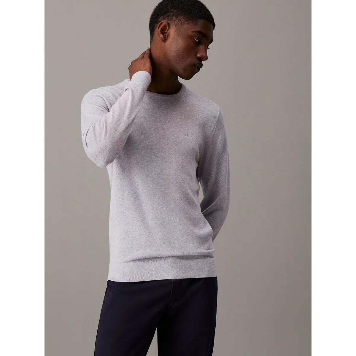 CALVIN KLEIN - Sweater Merino Rws Crew Neck Sweater Gris Calvin Klein