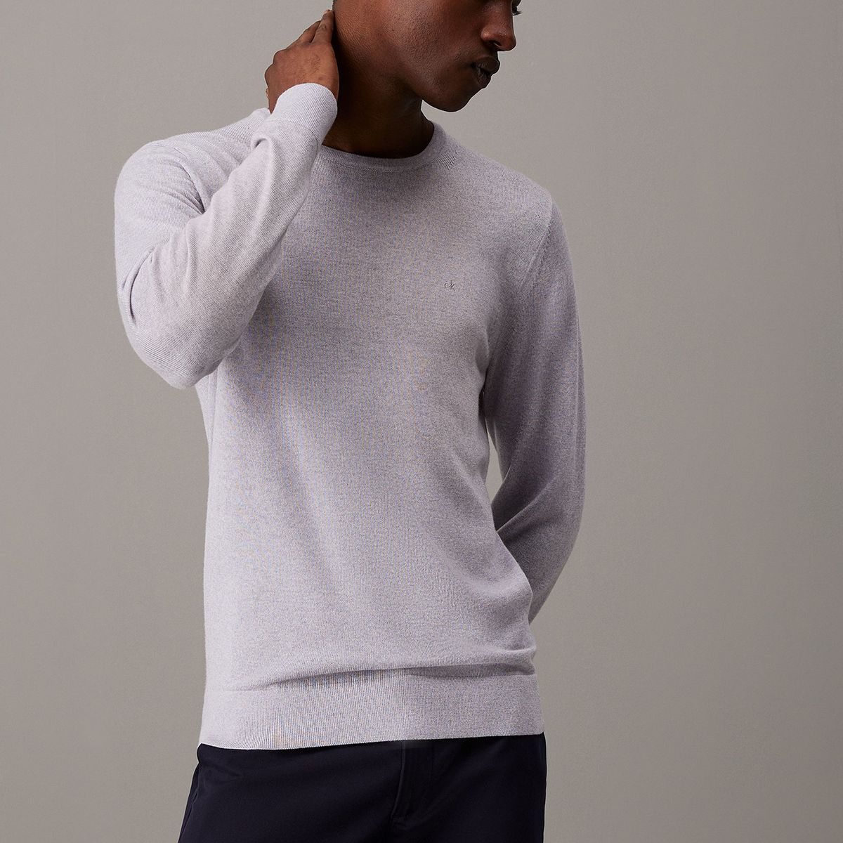 CALVIN KLEIN - Sweater Merino Rws Crew Neck Sweater Gris Calvin Klein
