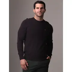 CALVIN KLEIN - Sweater Micro Pique Structure Sweater Negro