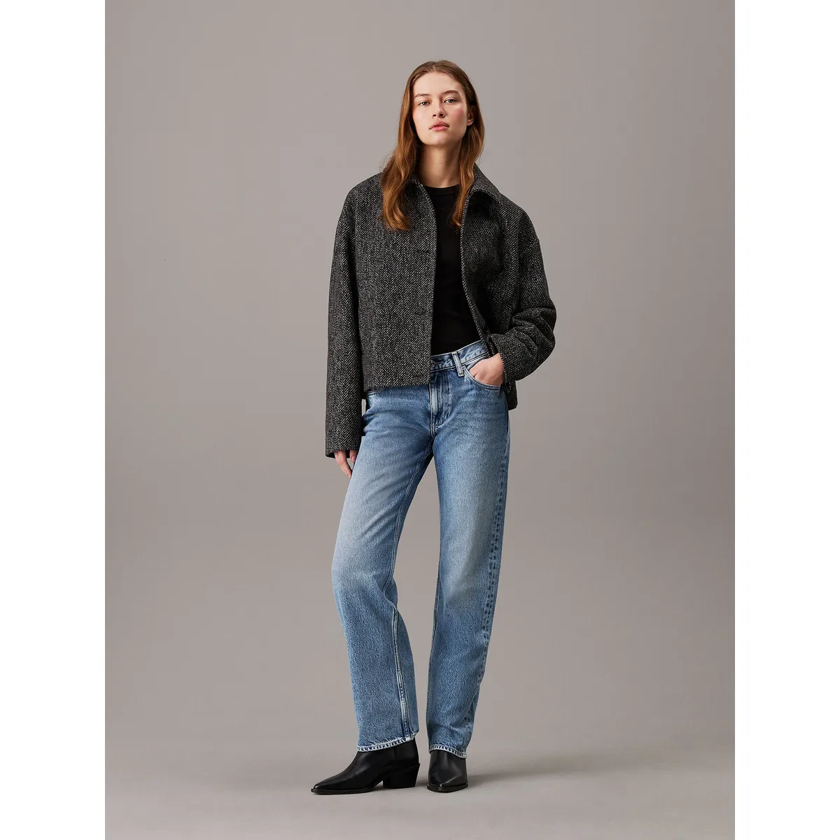 CALVIN KLEIN - Jeans Low Rise Straight Azul Calvin Klein