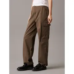 CALVIN KLEIN - Pantalón Cargo Brushed Cotton Verde