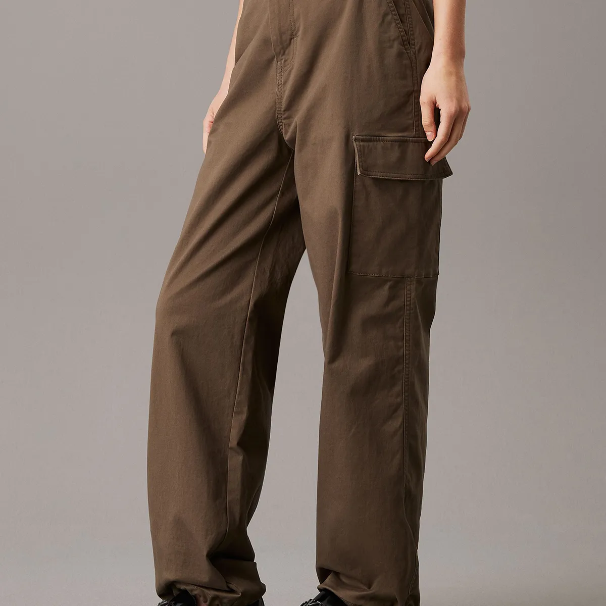 CALVIN KLEIN - Pantalón Cargo Brushed Cotton Verde Calvin Klein