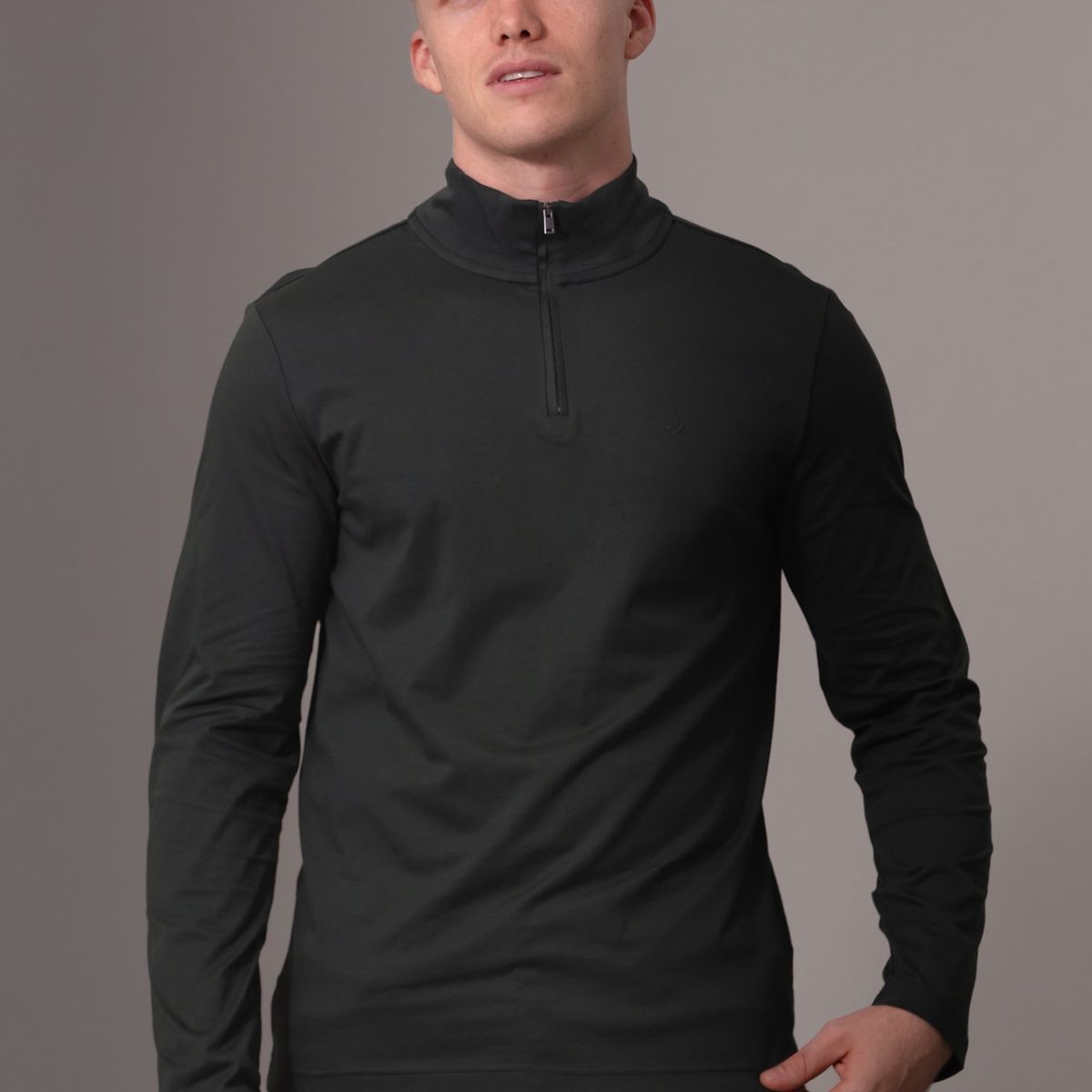 CALVIN KLEIN - Polera LS con Cierre Liquid Touch Verde Calvin Klein