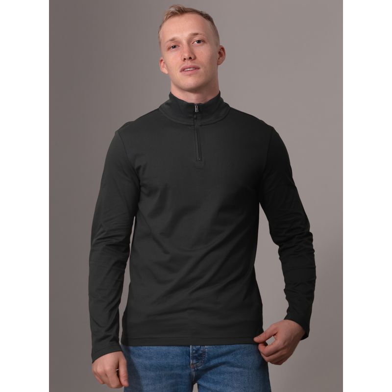CALVIN KLEIN - Polera LS con Cierre Liquid Touch Verde Calvin Klein
