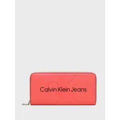 CALVIN KLEIN - Billetera Sculpted Mono Rosa
