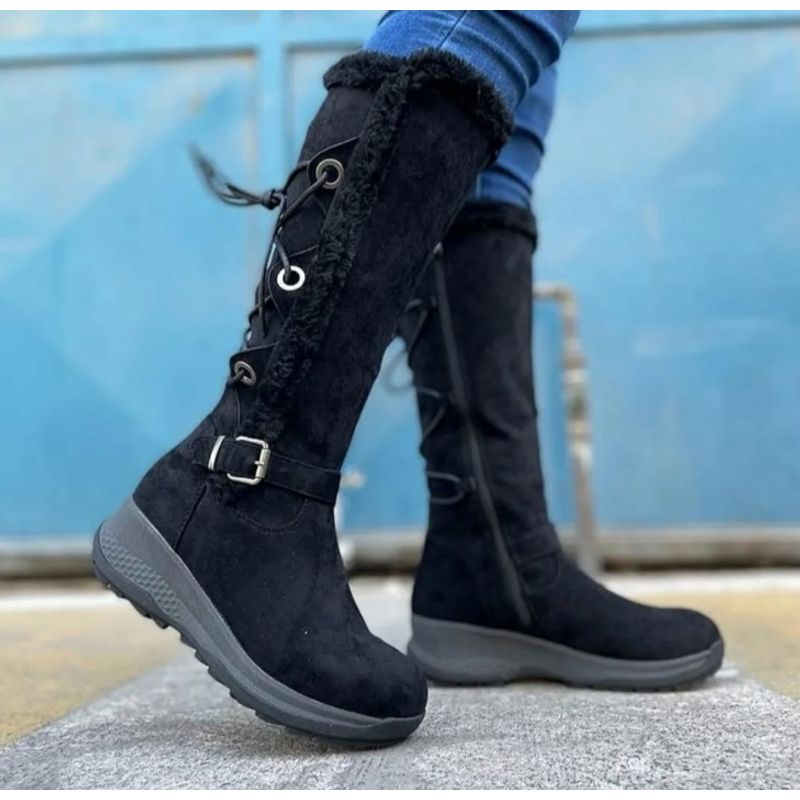 DINASTELLA - Bota  Invierno Mujer  Taco Bajo en Gamuza  M478