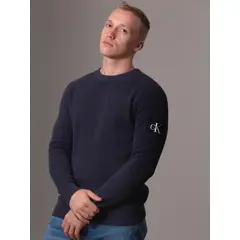 CALVIN KLEIN - Sweater Badge Easy Sweater Azul