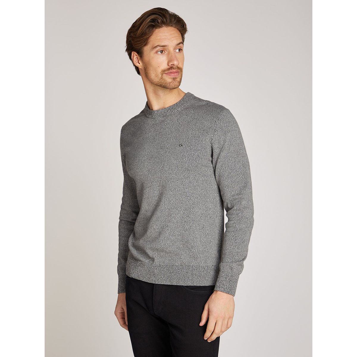 CALVIN KLEIN - Sweater Mouline Cn Sweater Gris Calvin Klein
