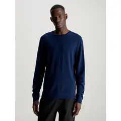 CALVIN KLEIN - Sweater Superior Wool Crew Neck Swea Azul