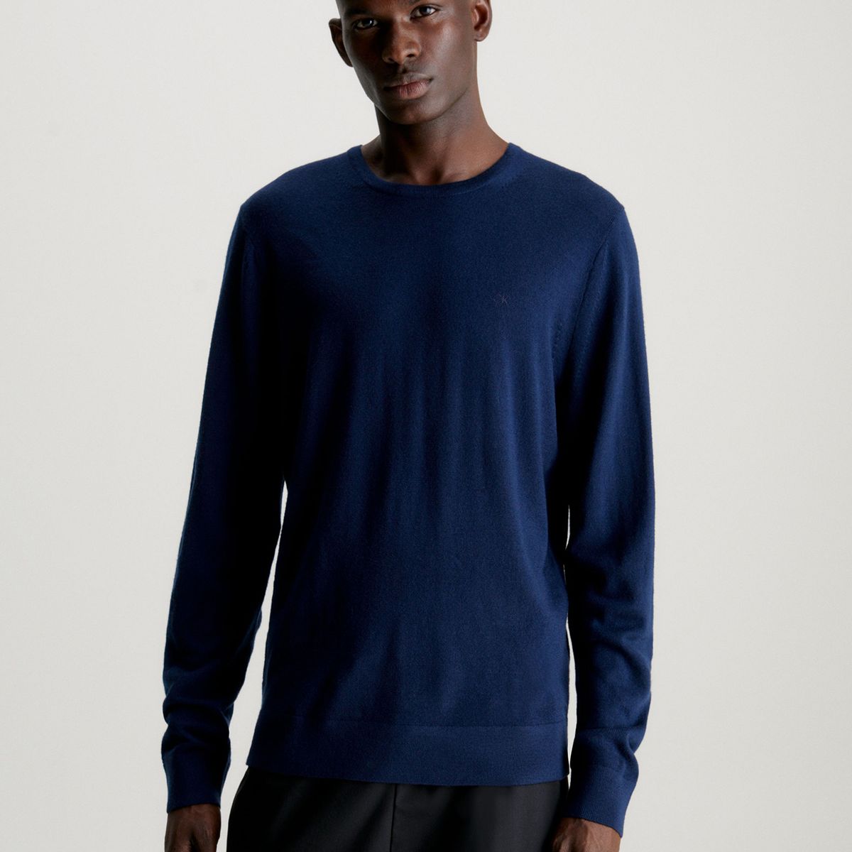 CALVIN KLEIN - Sweater Superior Wool Crew Neck Swea Azul Calvin Klein