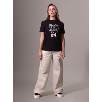 Imagen 2 del producto Polera Mixed Logo Regular Negro