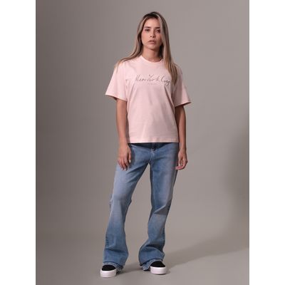 Imagen 2 del producto Polera Embroidered Nyc Relaxed Rosado