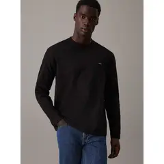 CALVIN KLEIN - Polera LS Cotton Comfort Negro