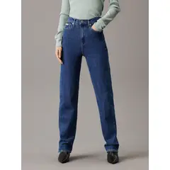 CALVIN KLEIN - Jeans High Rise Straight Azul