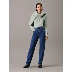 CALVIN KLEIN - Jeans High Rise Straight Azul