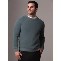 CALVIN KLEIN - Sweater Badge Easy Sweater Verde