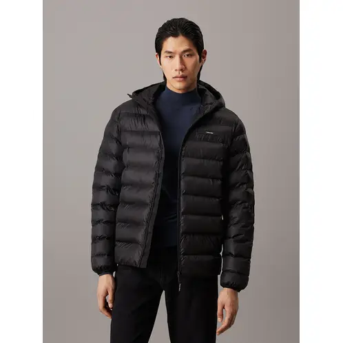 CALVIN KLEIN - Parka con Gorro Recycled Puffer Negro