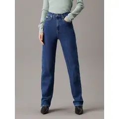 CALVIN KLEIN - Jeans High Rise Straight Azul