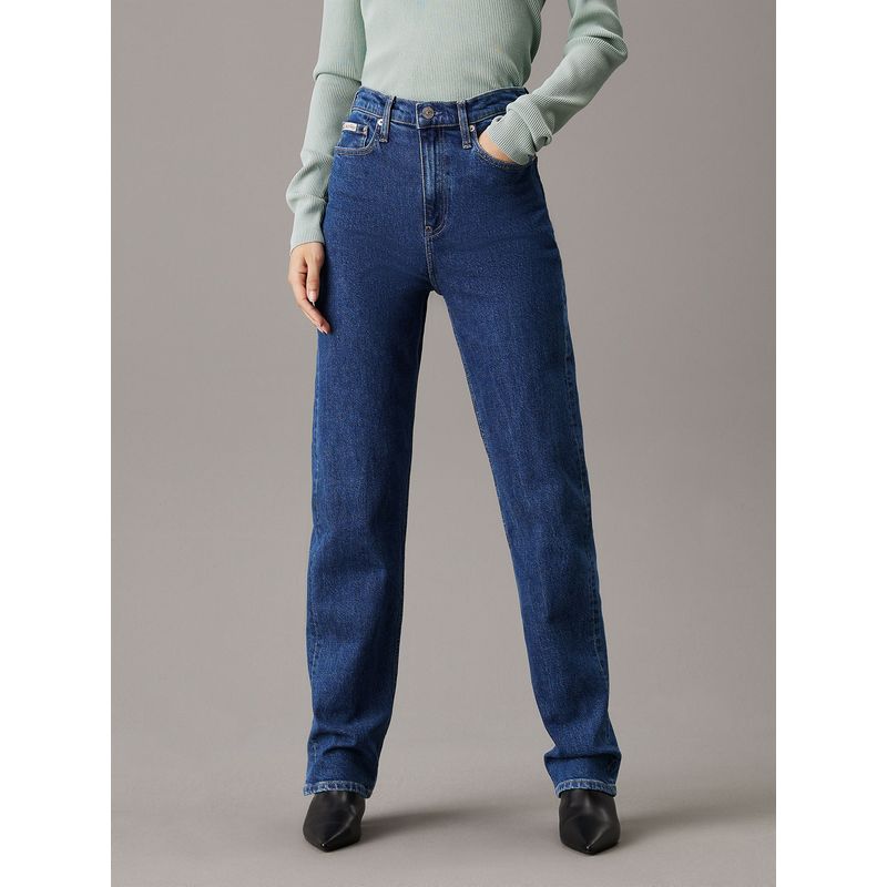 CALVIN KLEIN - Jeans High Rise Straight Azul Calvin Klein