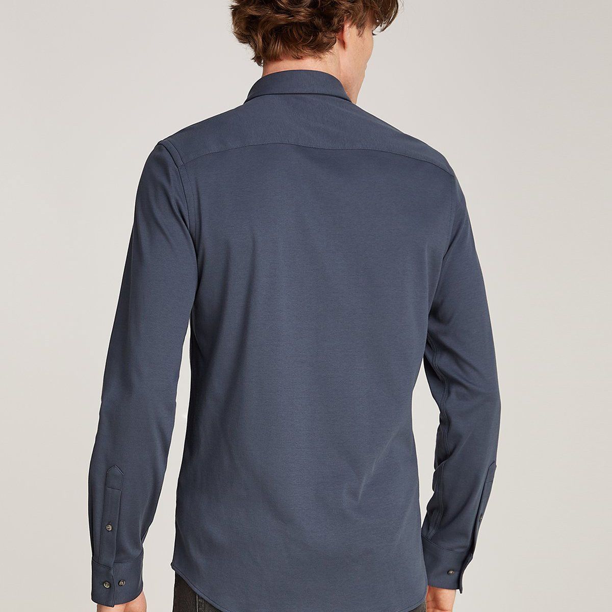 CALVIN KLEIN - Camisa de punto slim suave Azul Calvin Klein