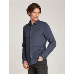 CALVIN KLEIN - Camisa de punto slim suave Azul