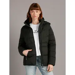 CALVIN KLEIN - Parka Liquid Stretch Puffer Negro