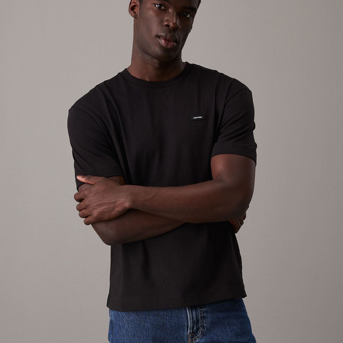 CALVIN KLEIN - Polera Cotton Comfort Negro BEH Calvin Klein BEH