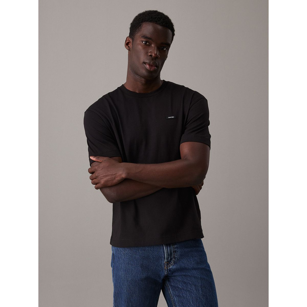 CALVIN KLEIN - Polera Cotton Comfort Negro BEH Calvin Klein BEH