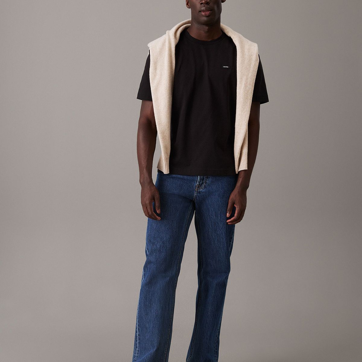 CALVIN KLEIN - Polera Cotton Comfort Negro BEH Calvin Klein BEH