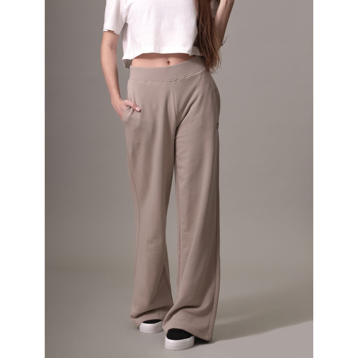 CALVIN KLEIN - Jogger Ck Embro Badge Beige Calvin Klein